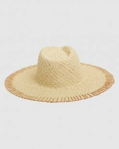Buy 👏 BILLABONG Stitched Straw Hat NATURAL 🤩 -womens Sales Store abjha00165 billabongp nat bck1