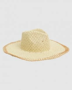 Buy 👏 BILLABONG Stitched Straw Hat NATURAL 🤩 -womens Sales Store abjha00165 billabongp nat sd2