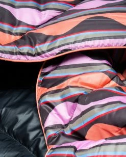 Buy 💯 BILLABONG Rumpl A/Div Original Packable Puffy Blanket BLACK MULTI 🎁 -womens Sales Store abjhm00102 billabongp bml dtl3