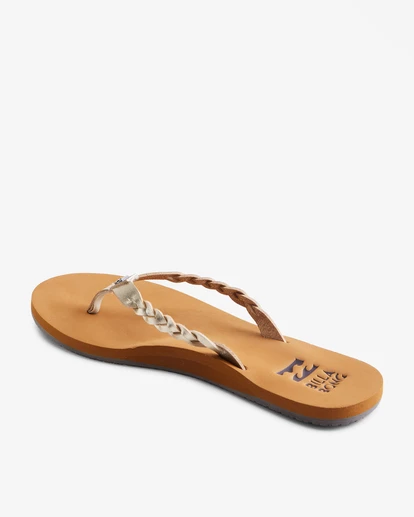 Cheap ๐ BILLABONG Sandies Braided Thong Sandals TAN ๐ 4 Cheap ๐ BILLABONG Sandies Braided Thong Sandals TAN ๐ - Image 4