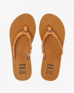 Cheap ๐ BILLABONG Sandies Braided Thong Sandals TAN ๐