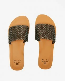Best Sale ✨ BILLABONG Siesta Single Strap Slide Sandals BLACK ✨
