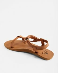 Hot Sale 🎁 BILLABONG Goleta Strappy Sandal TAN 🛒 -womens Sales Store abjl100048 billabongp tan bck1