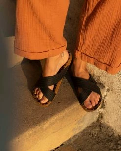 Coupon โค๏ธ BILLABONG Bella Vista Double Strap Sandals OFF BLACK ๐