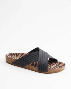 Coupon ❤️ BILLABONG Bella Vista Double Strap Sandals OFF BLACK 🌟 -womens Sales Store abjl200029 billabongp ofb frt1