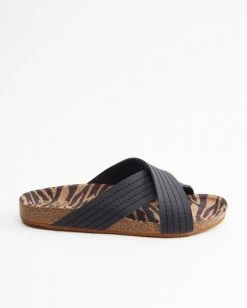 Coupon ❤️ BILLABONG Bella Vista Double Strap Sandals OFF BLACK 🌟 -womens Sales Store abjl200029 billabongp ofb sd1