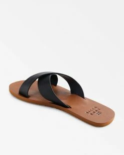 Best deal 👍 BILLABONG See Thru Me Single Strap Sandals TAN 🔔 -womens Sales Store abjl200050 billabongp blk bck1