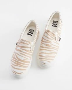 Cheapest 🧨 BILLABONG Makena Slip-On 👟 Shoes ZEBRA 😍