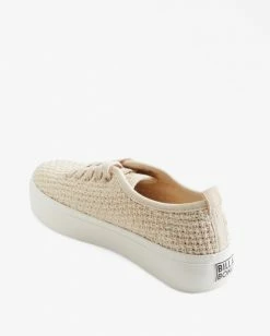 Top 10 ❤️ BILLABONG Puebla Canvas Platform 👟 Shoes WHITE 🌟 -womens Sales Store abjs300019 billabongp nat bck1