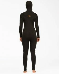 Flash Sale 🔔 BILLABONG 5/4 Synergy Hooded Chest Zip Full Wetsuit BLACK TIE DYE 🔔 -womens Sales Store abjw200100 billabongw bti bck1