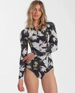Discount 🛒 BILLABONG 2mm Salty Dayz Long Sleeve Spring Wetsuit MAUI BLACK 💯 -womens Sales Store abjw400100 billabongw kvj9 frt1