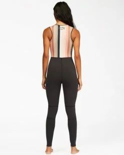 Wholesale 👍 BILLABONG 1mm Sol Sistah Long Jane Wetsuit SERAPE STRIPE 🎁 -womens Sales Store abjw700101 billabongw nhs3 bck1