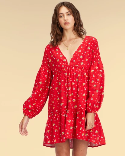 Discount ๐ BILLABONG Wrangler Falling For You ๐ Dress CLASSIC RED ๐คฉ 2 Discount ๐ BILLABONG Wrangler Falling For You ๐ Dress CLASSIC RED ๐คฉ - Image 2