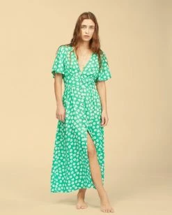 Brand new 🔥 BILLABONG Wrangler Floral Dream 👗 Dress CLOVER 🧨 -womens Sales Store abjwd00266 billabongw cov frt1