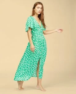 Brand new 🔥 BILLABONG Wrangler Floral Dream 👗 Dress CLOVER 🧨 -womens Sales Store abjwd00266 billabongw cov sd1