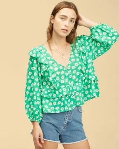 Deals 😍 BILLABONG Wrangler Romance Me Top CLOVER ⭐