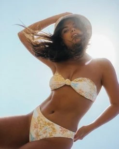 Best Pirce ✔️ BILLABONG Wrangler Western Shore Lulu Bandeau 👙 Bikini Top SALT CRYSTAL 🎁