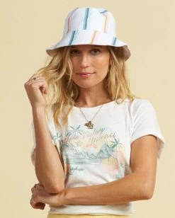 Best deal ✨ BILLABONG Salty Blonde Party On Reversible Bucket Hat PEONY ✨