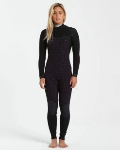 Best deal 🧨 BILLABONG 3/2 Furnace Comp Chest Zip Wetsuit IRIS 🤩 -womens Sales Store jwfu3bc3 billabongw irs dtl1